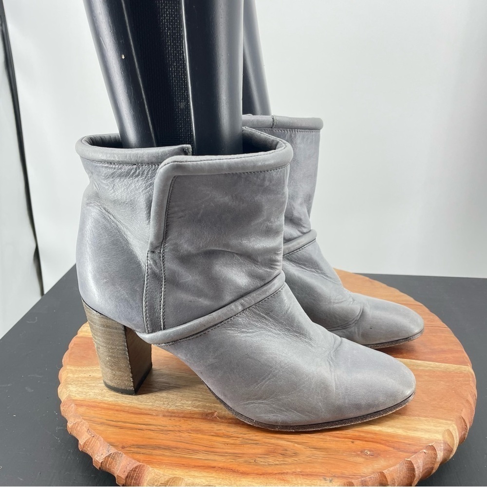 COMPTOIR DES COTONNIERS Boots Heels Sz 40 Leather Grey gray US 9